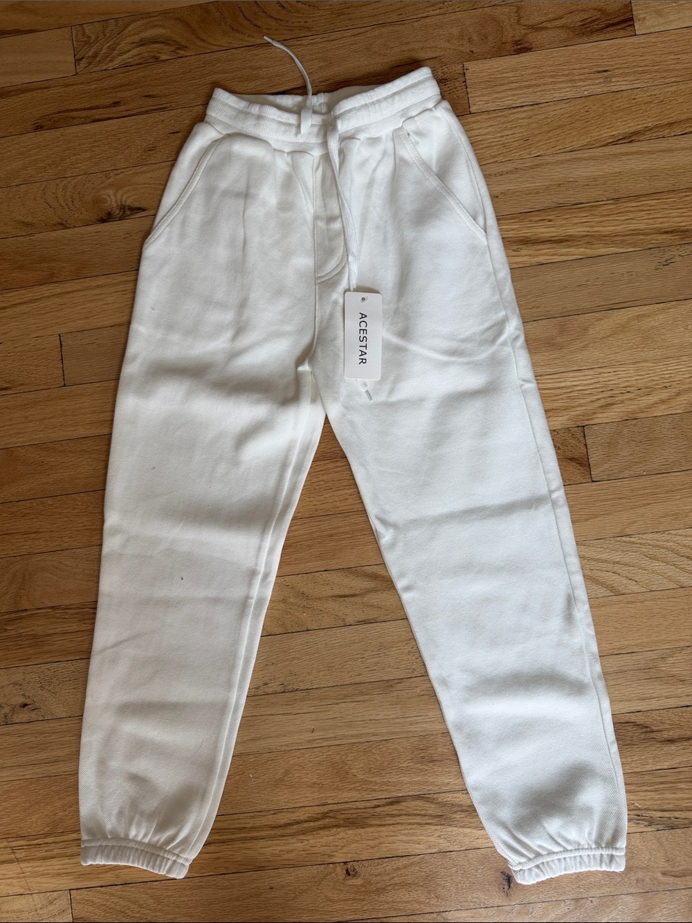 NWT Boys White Jogger Pants size 7